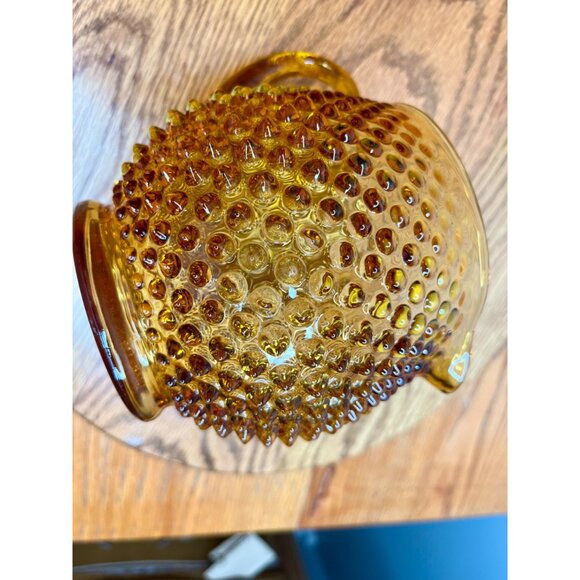 Fenton Amber Glass Hobnail Squat Pitcher/Jug - Picture 9 of 9